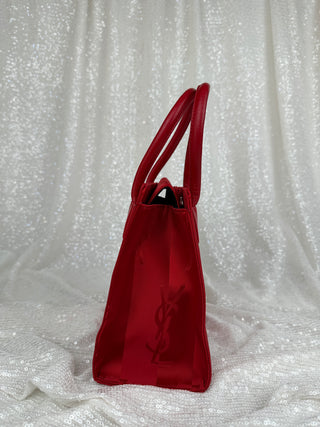 Vintage YSL Red Monogram Mini Tote