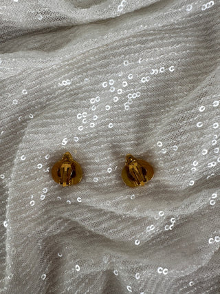 Vintage Chanel Mini Heart Clip On Earrings