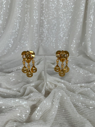 Vintage Chanel CC Dangling Clip On Earrings
