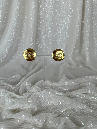 Vintage Chanel CC Clip On Earrings