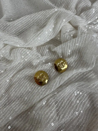 Vintage Chanel CC Clip On Earrings
