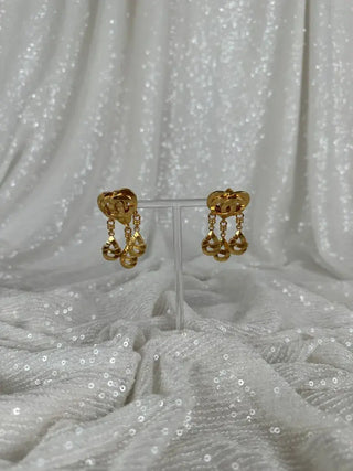 Vintage Chanel CC Dangling Clip On Earrings