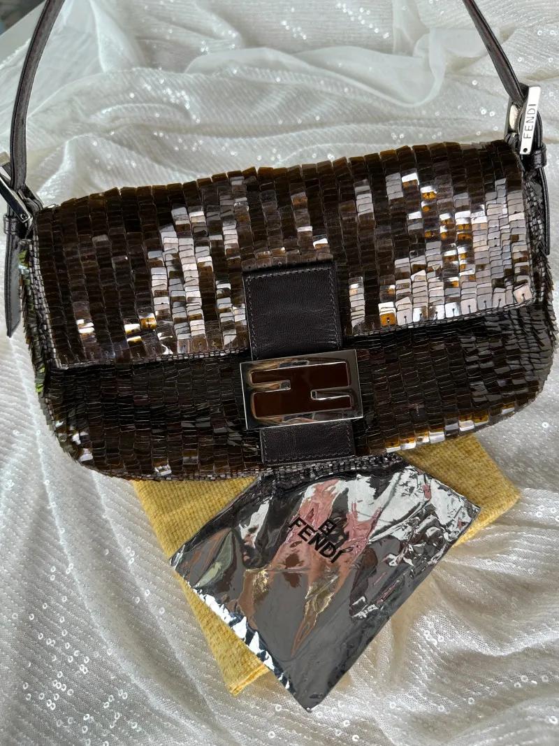 rare-fendi-brown-sequin-baguette