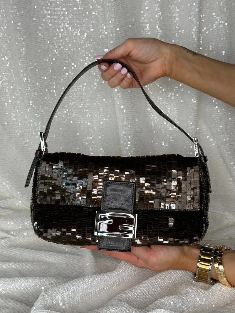 rare-fendi-brown-sequin-baguette