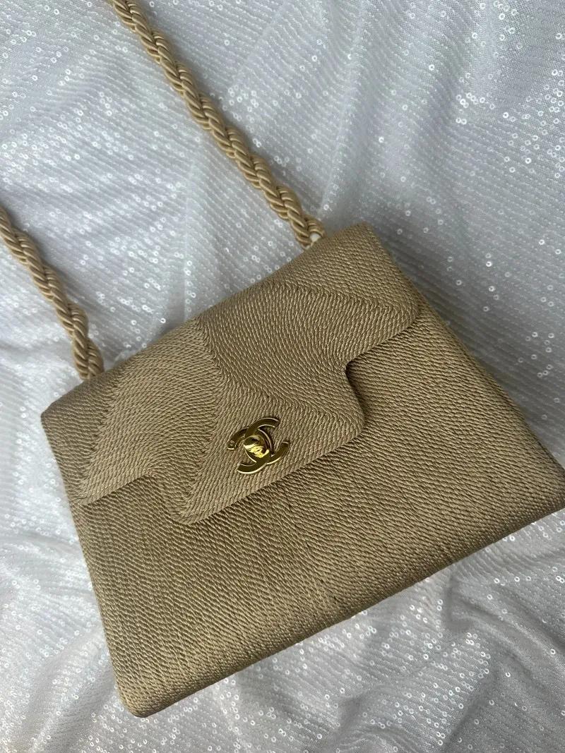 rare-vintage-chanel-beige-silk-rope-shoulder-bag