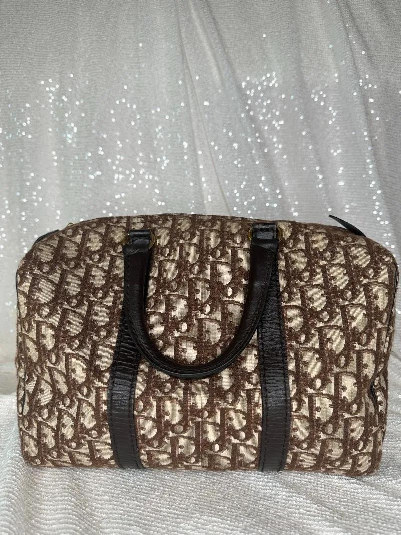 vintage-dior-brown-boston-bag