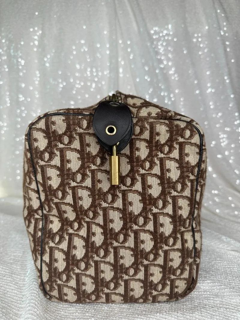 vintage-dior-brown-boston-bag