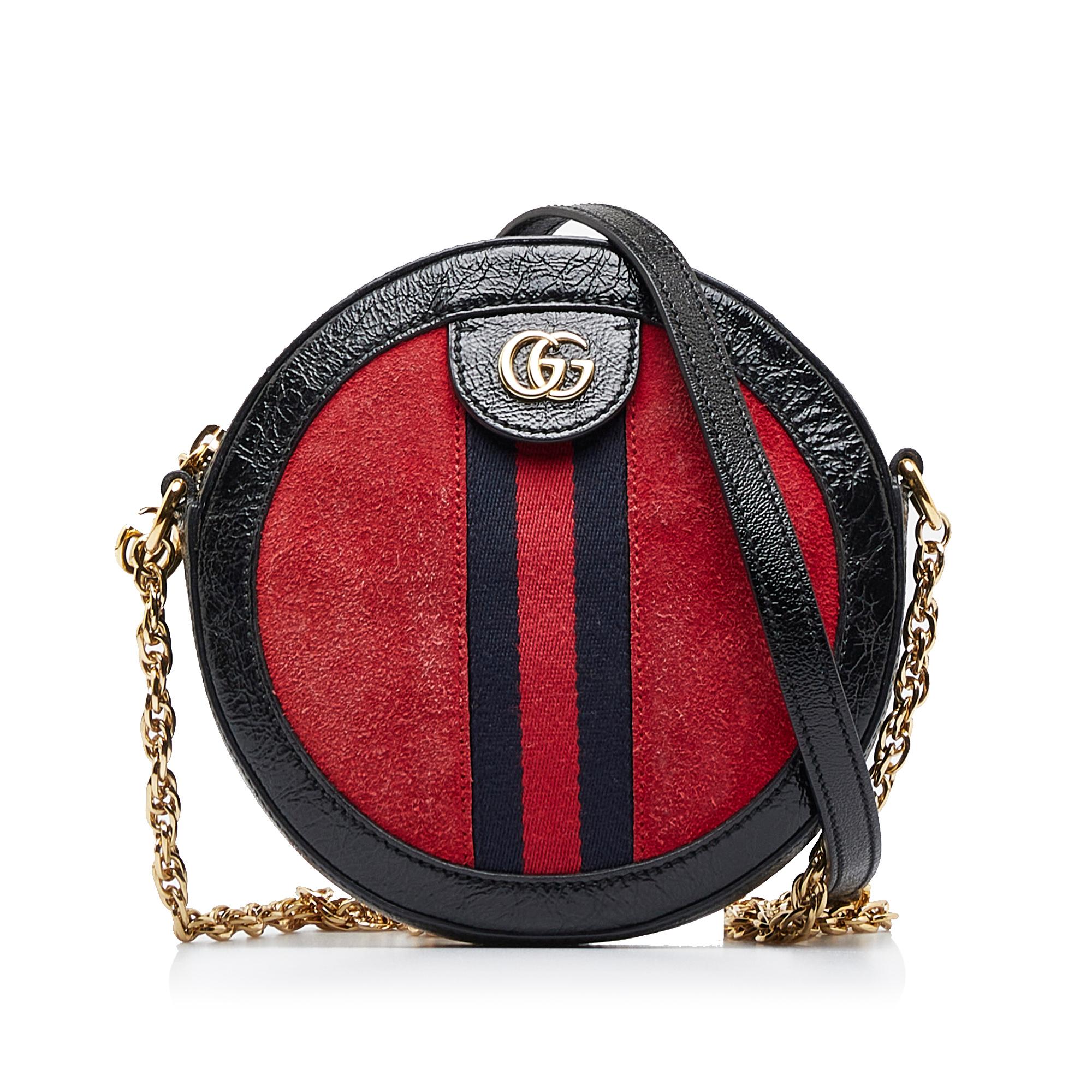 Mini Suede Round Ophidia Crossbody