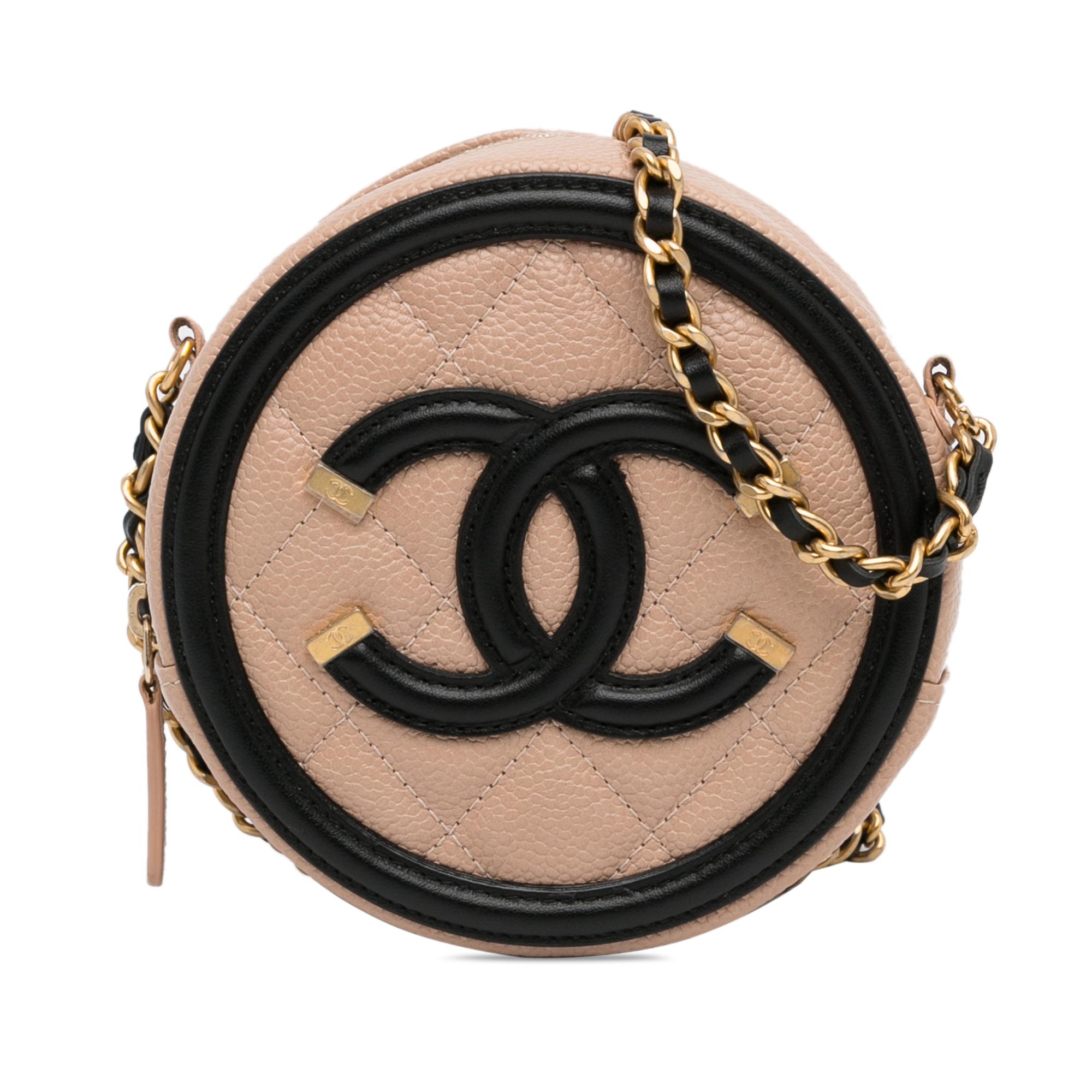 Caviar CC Filigree Round Crossbody