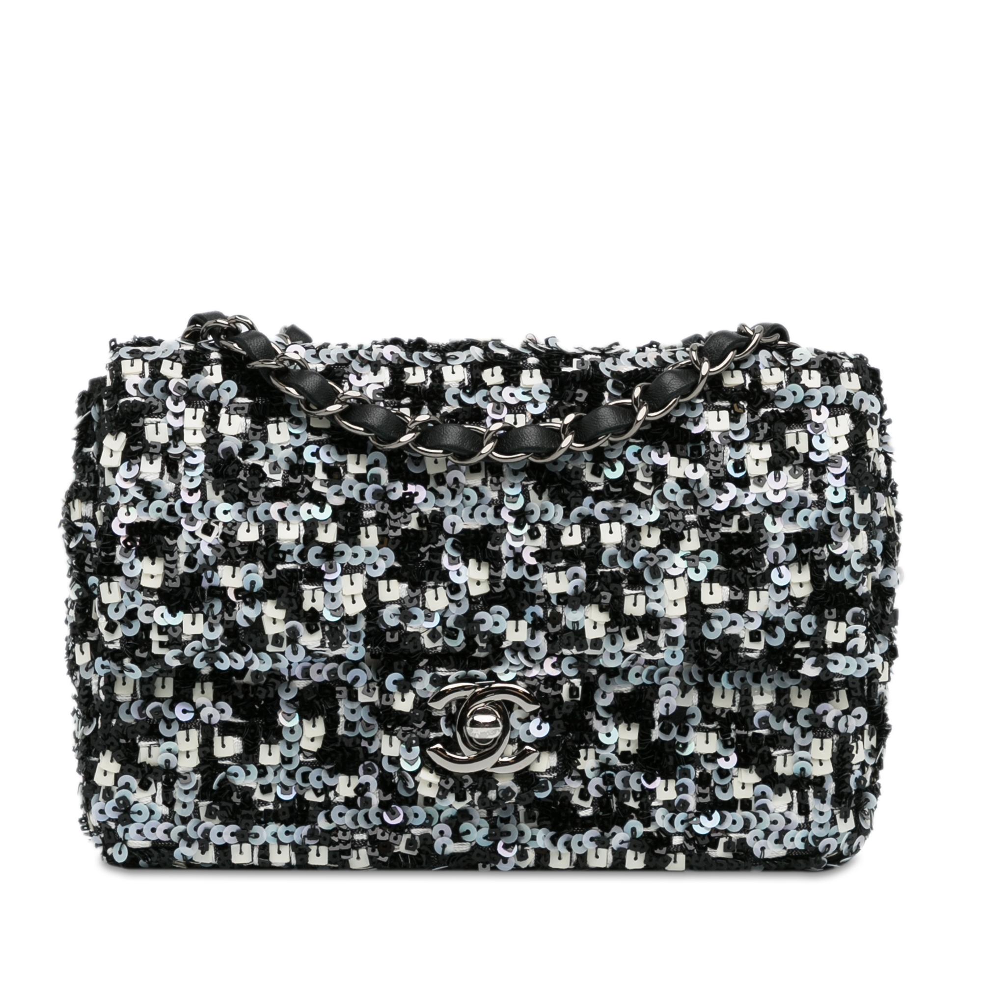 Mini Lambskin Sequin Single Flap