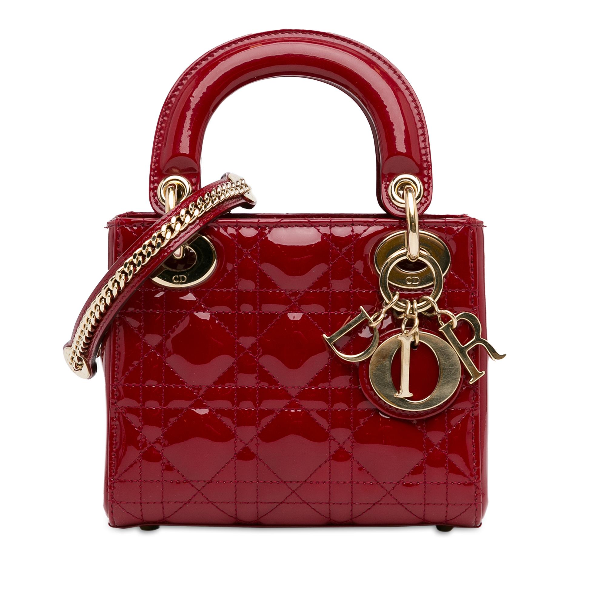 Mini Patent Cannage Lady Dior