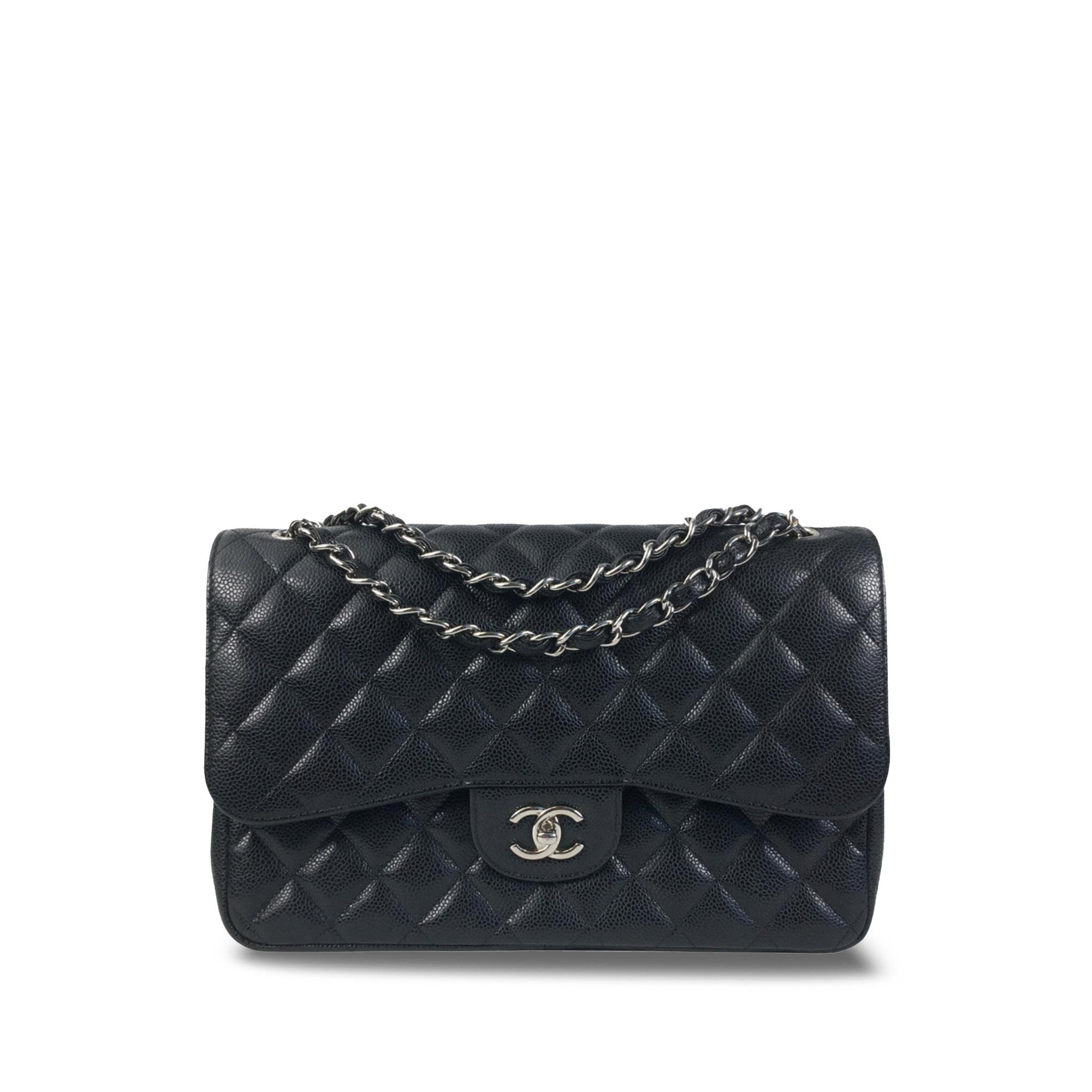 Jumbo Classic Caviar Double Flap