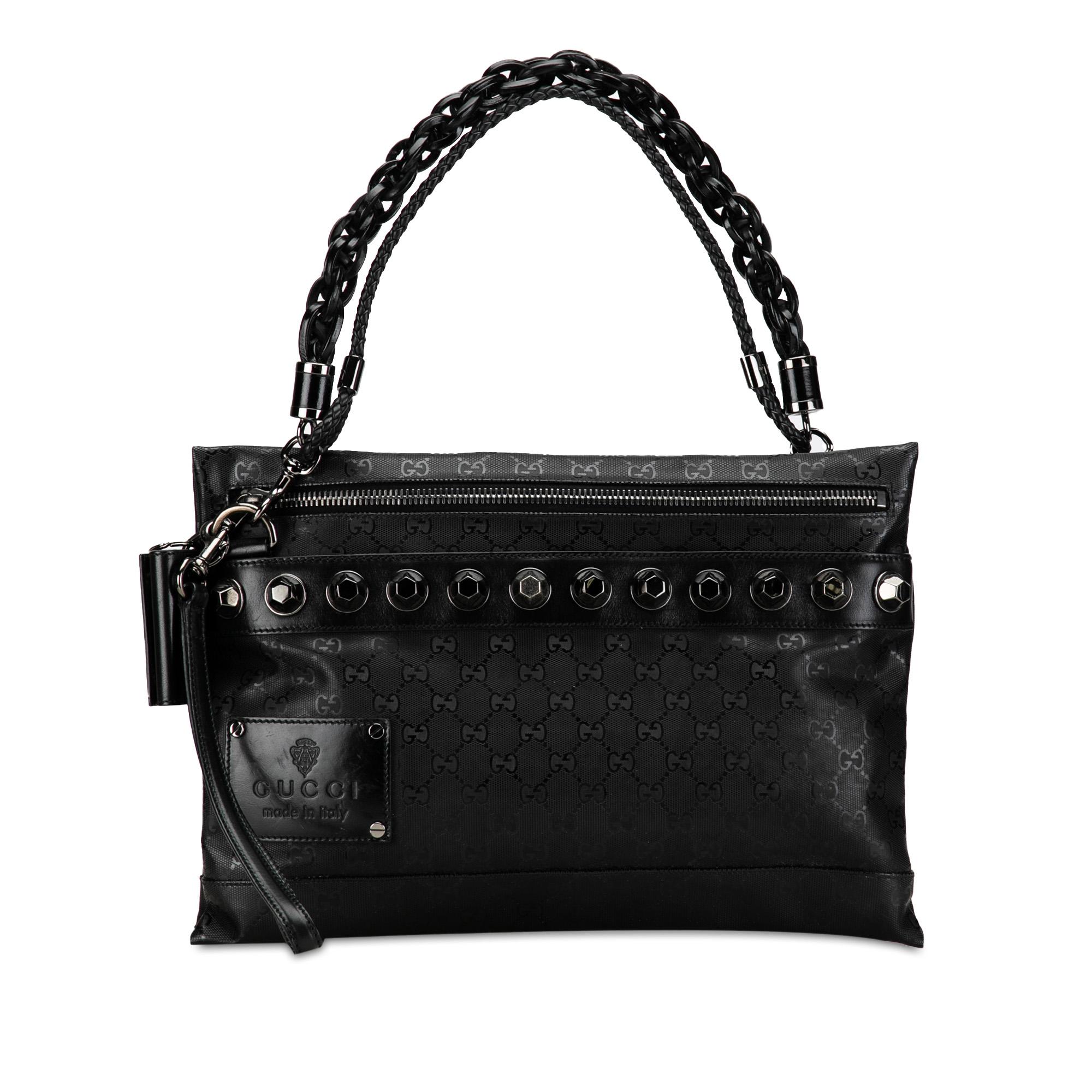 GG Imprime Studded Shoulder Bag