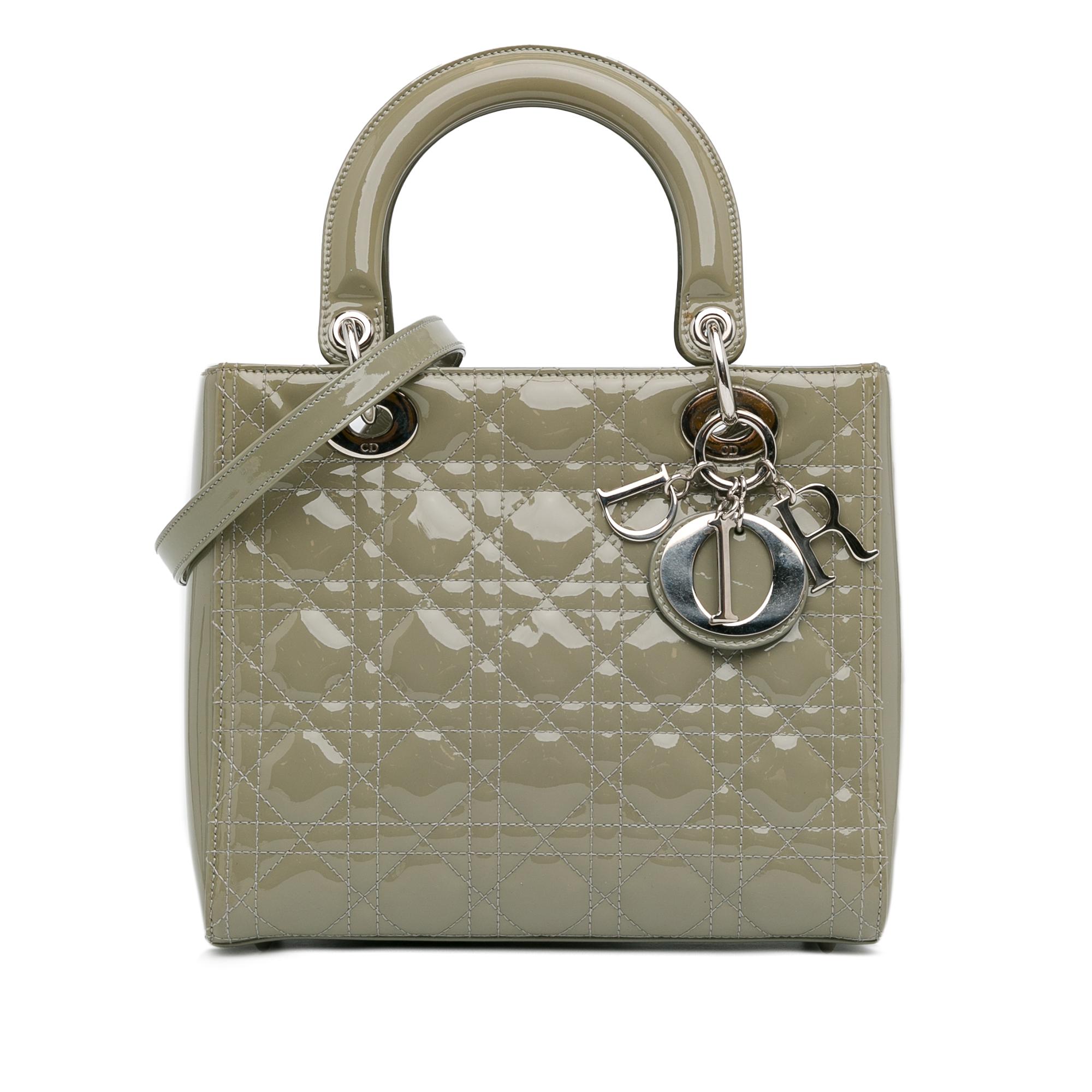 Medium Patent Cannage Lady Dior