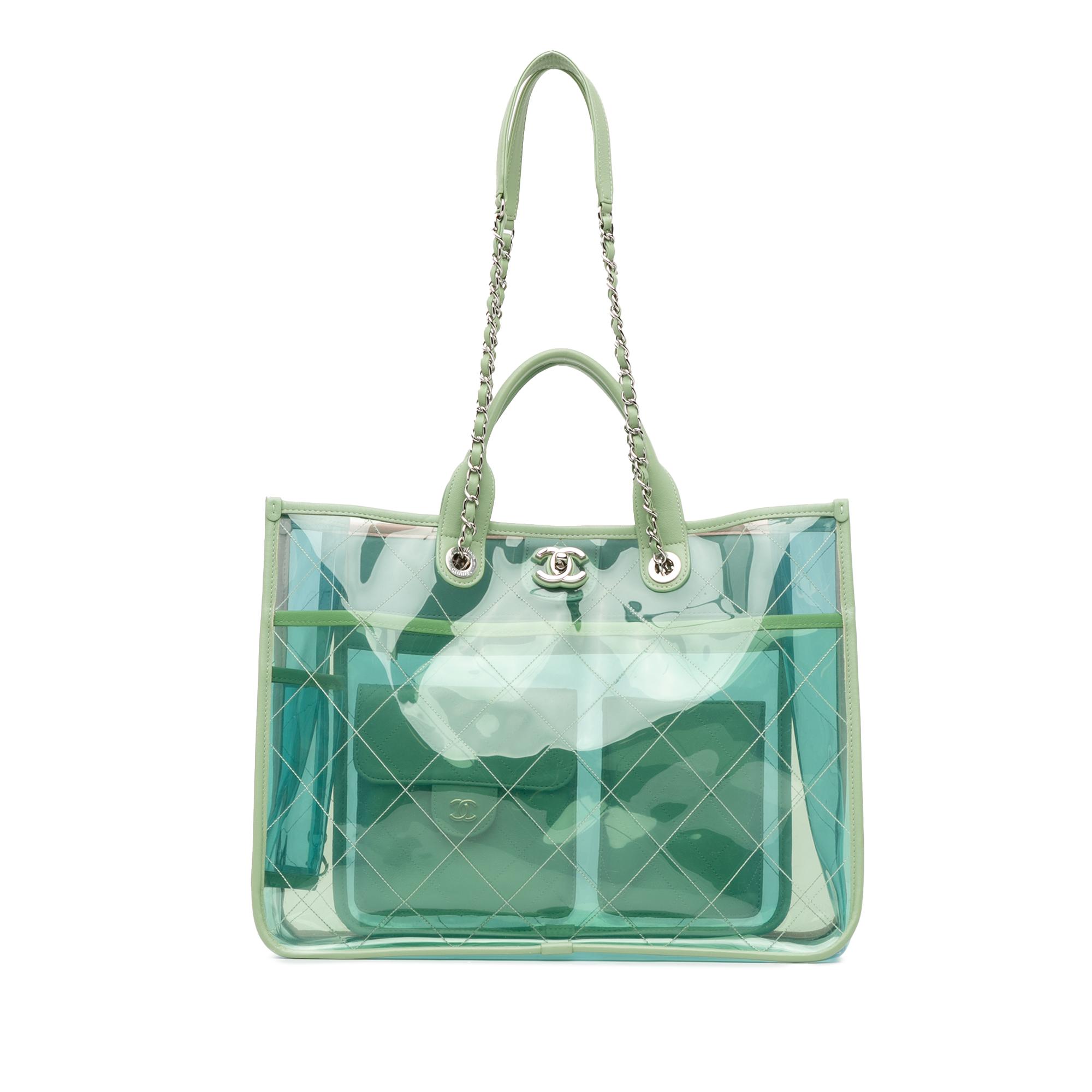 Medium PVC Lambskin Coco Splash Shopping Tote