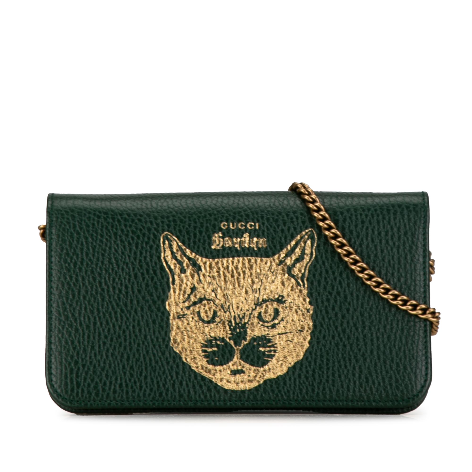 Leather Garden Mystic Cat Wallet On Chain