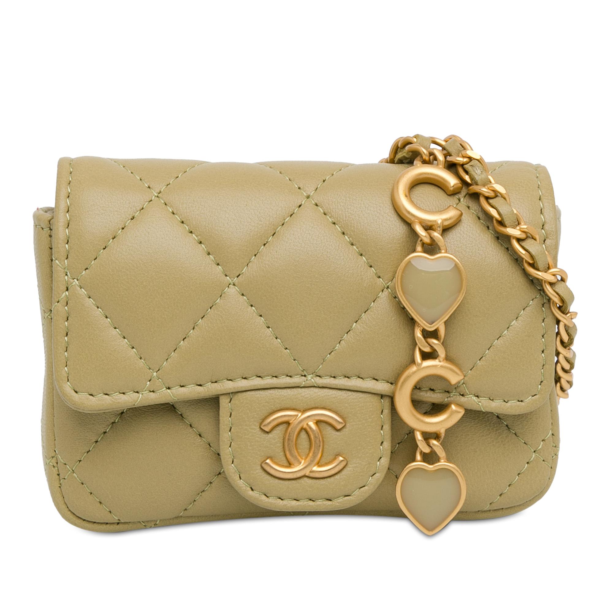 CC Quilted Calfskin Belt Bag