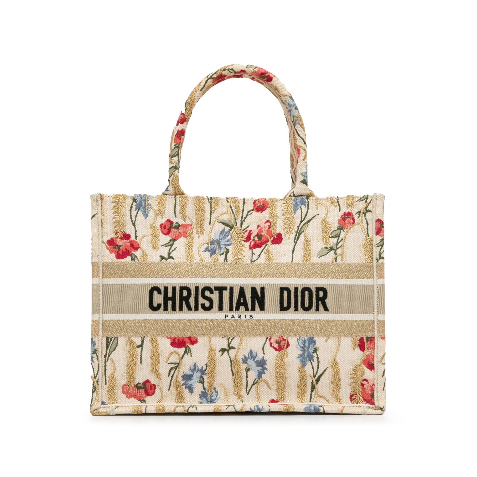 Medium Embroidered Hibiscus Book Tote