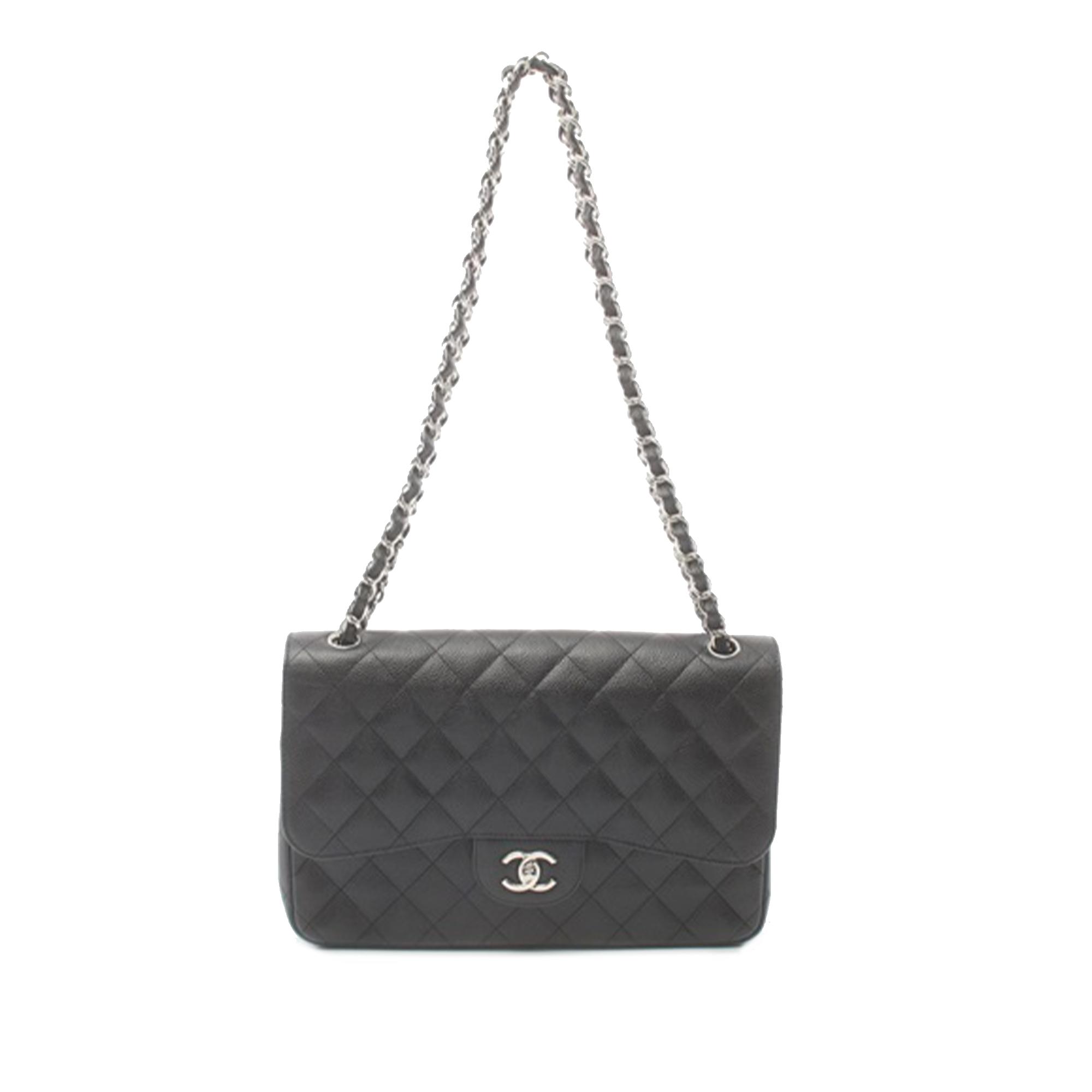 Jumbo Classic Caviar Double Flap