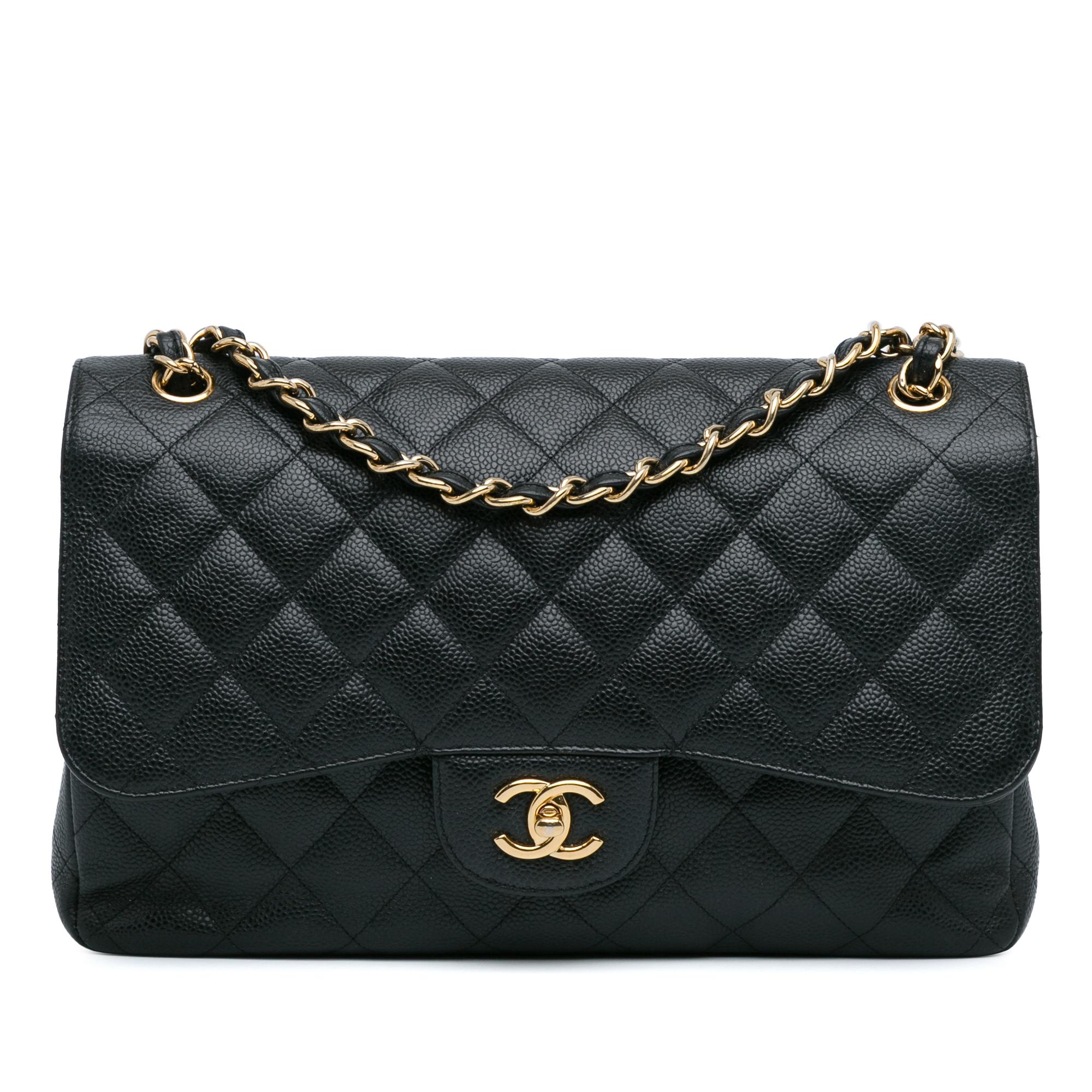 Jumbo Classic Caviar Double Flap