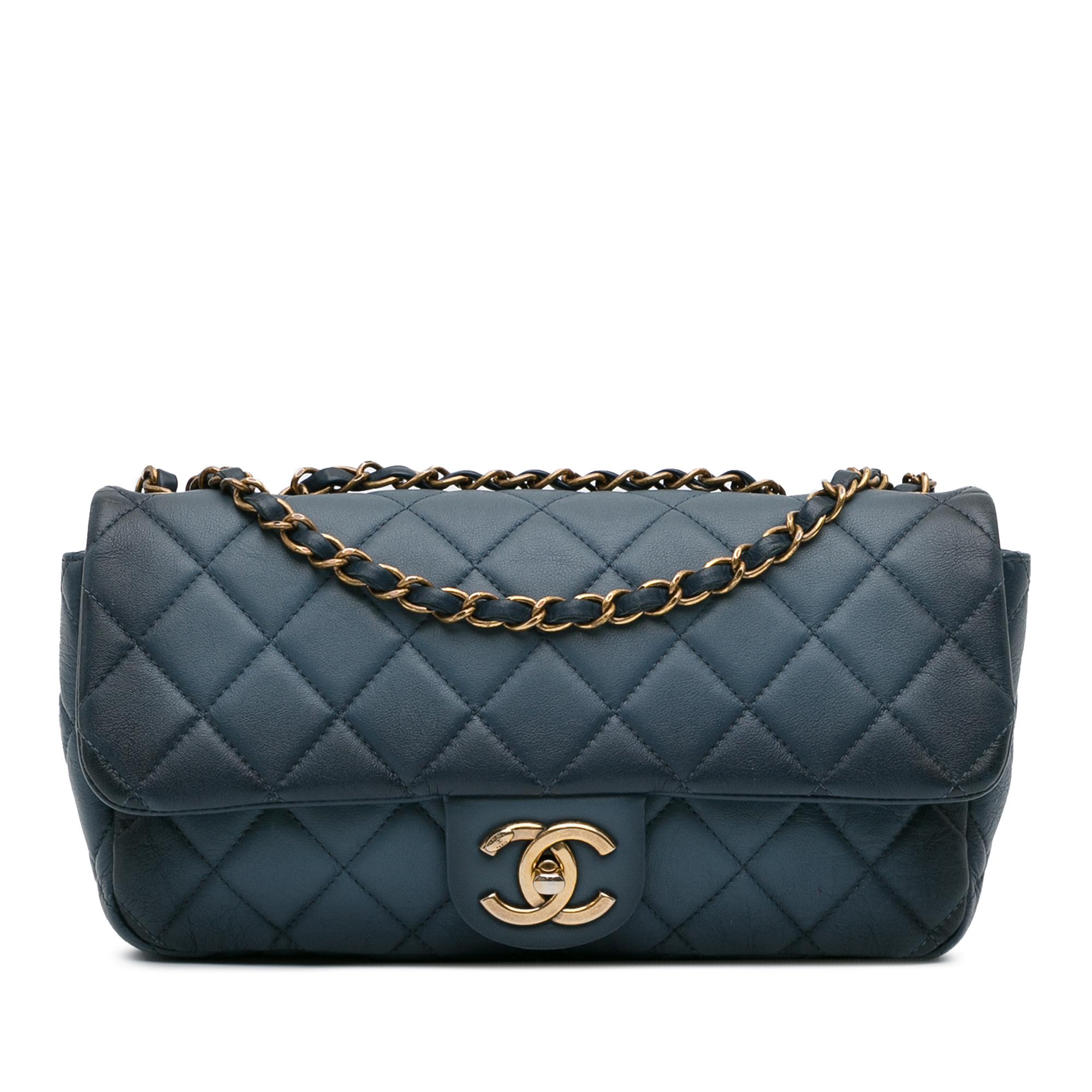 CC Quilted Calfskin Ombre Flap