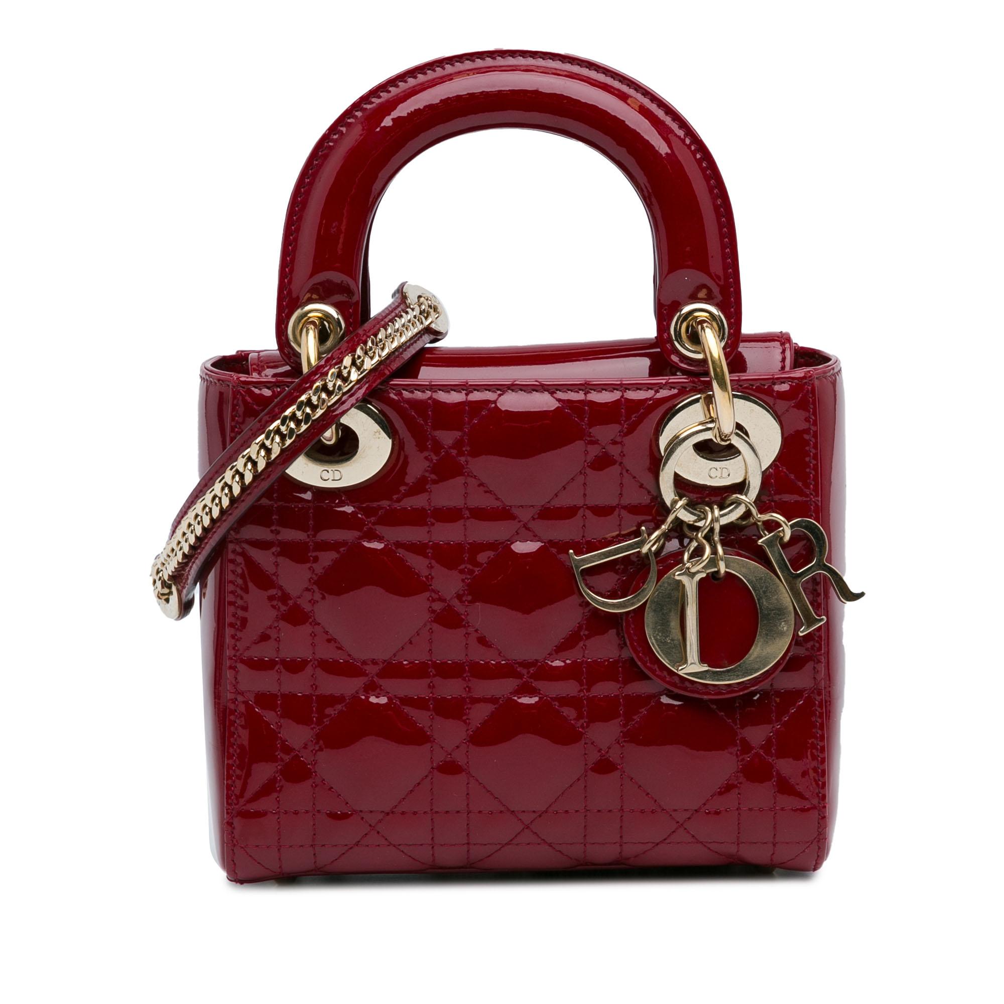 Mini Patent Cannage Lady Dior