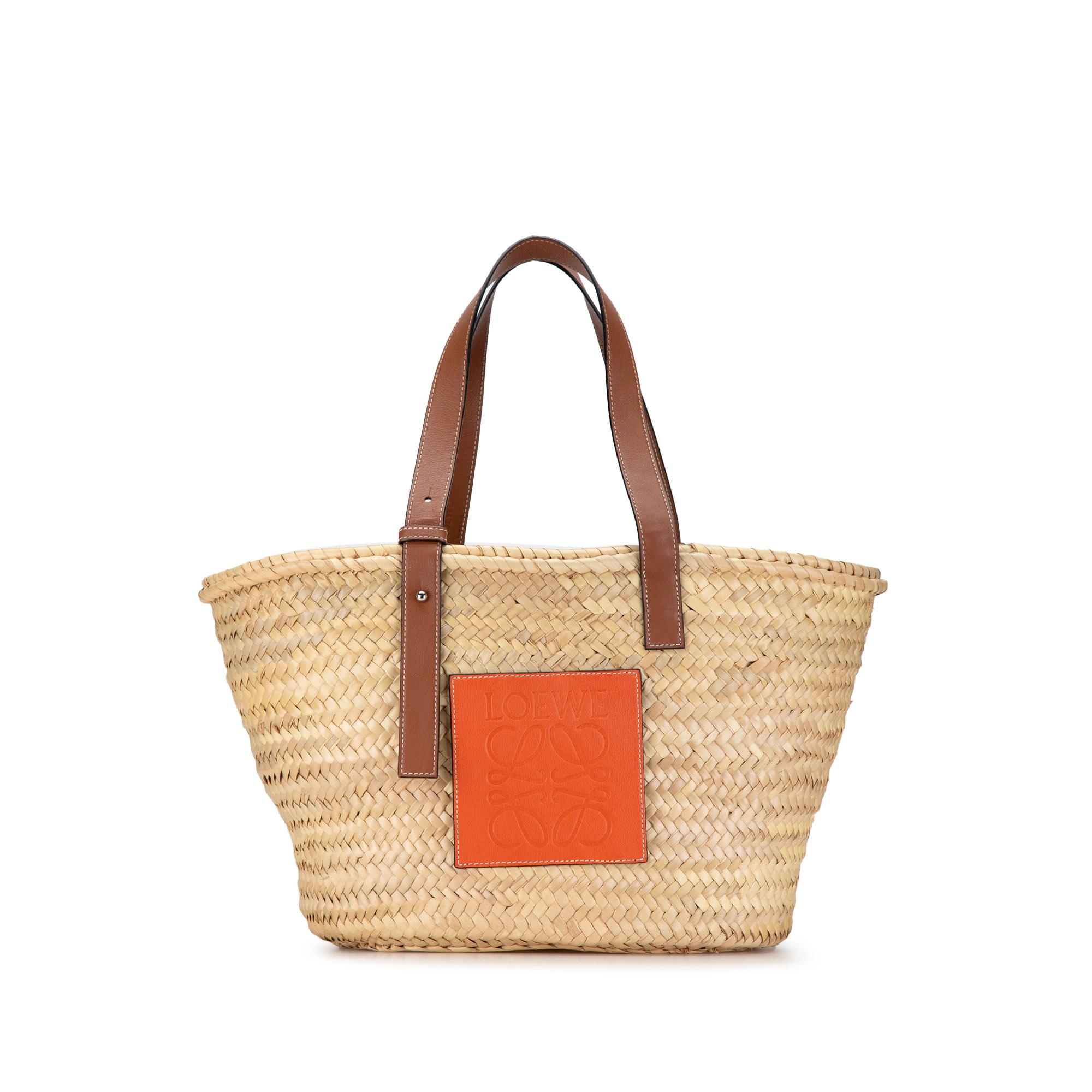 Large Raffia Basket Bag