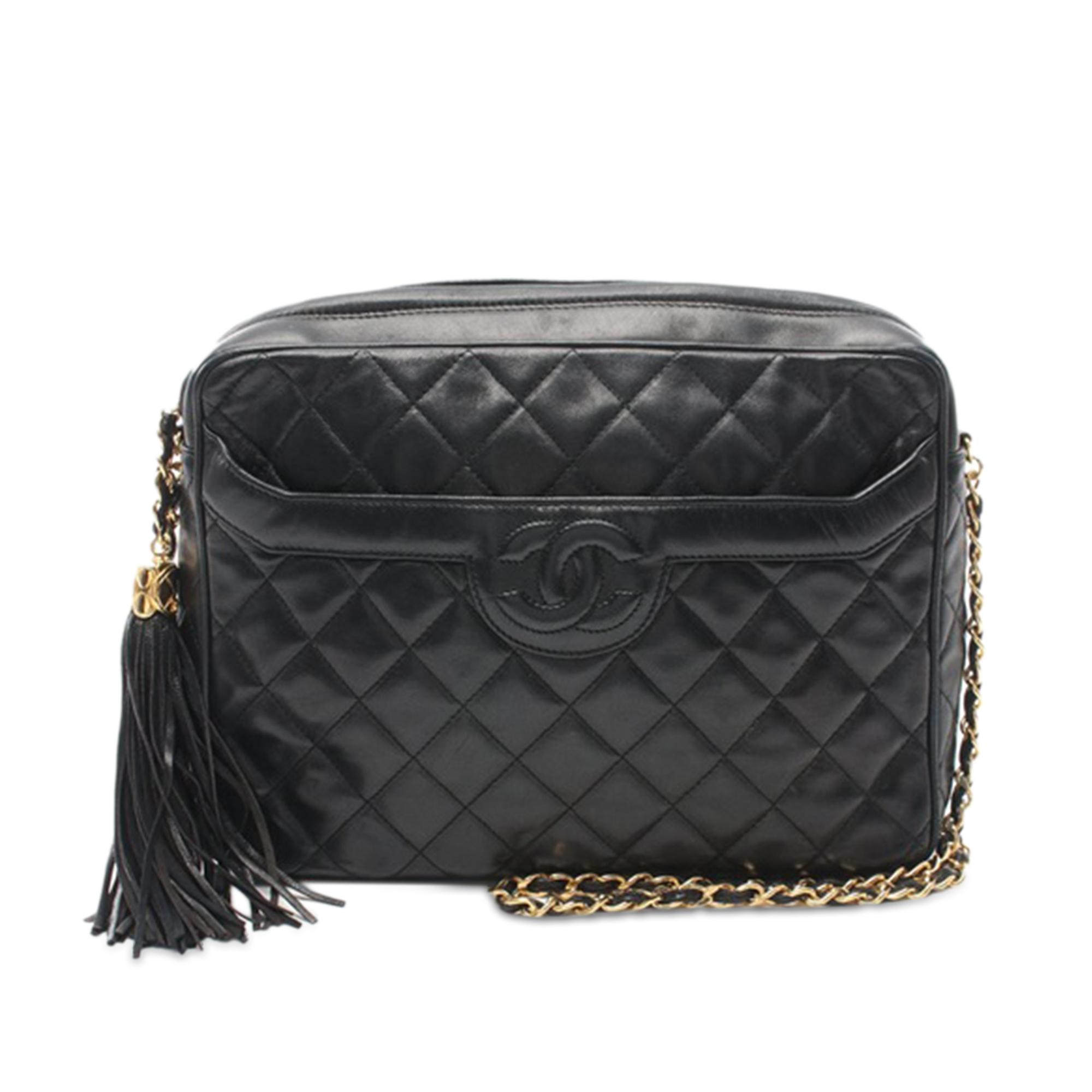 CC Quilted Lambskin Tassel Crossbody