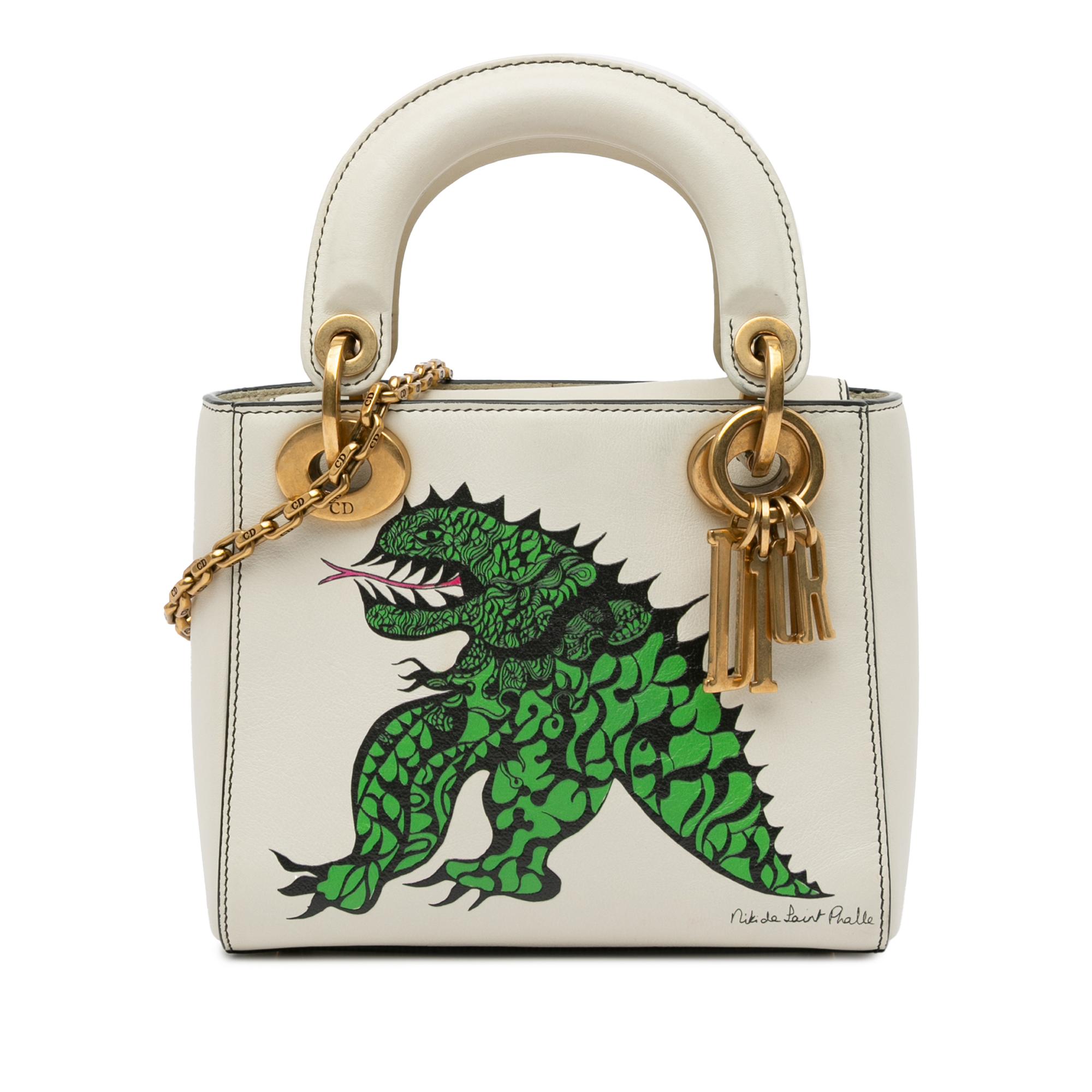 Limited Edition Niki De Saint Phalle Mini Calfskin Dragon Lady Dior