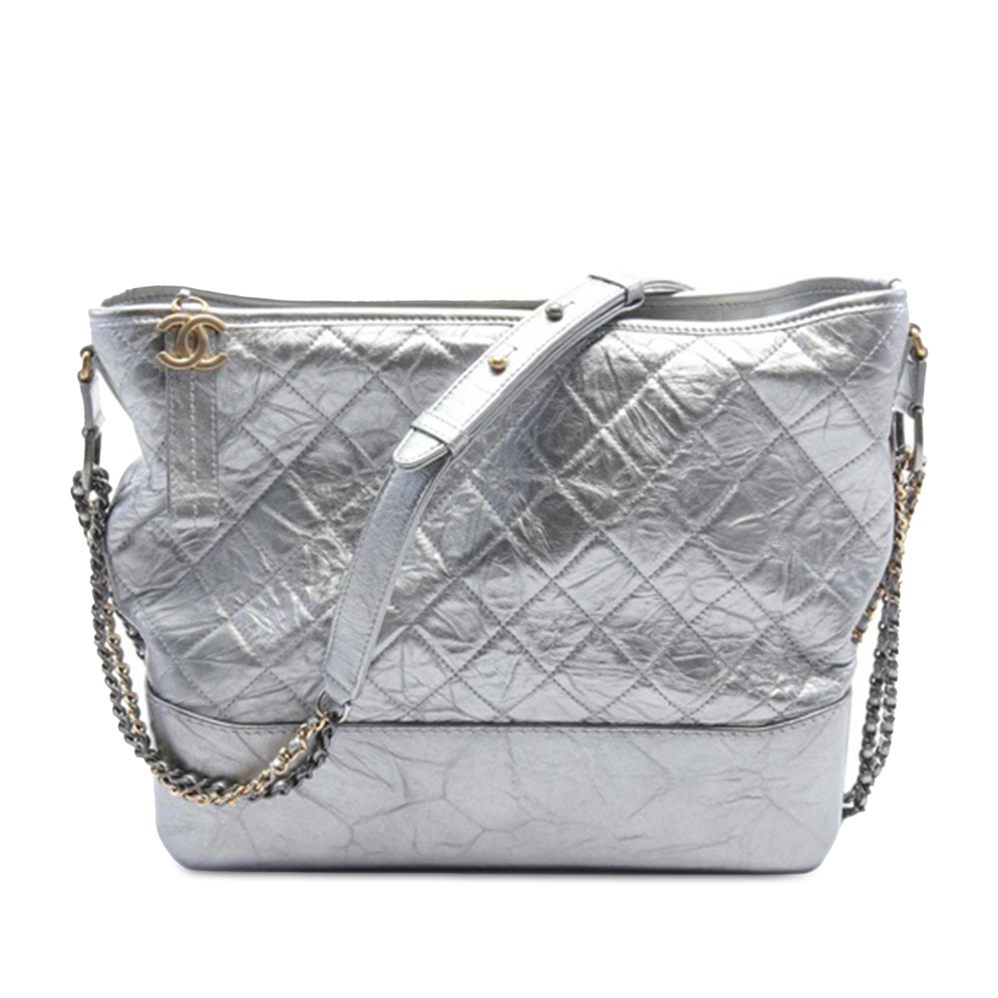 Large Metallic Aged Calfskin Gabrielle Crossbody