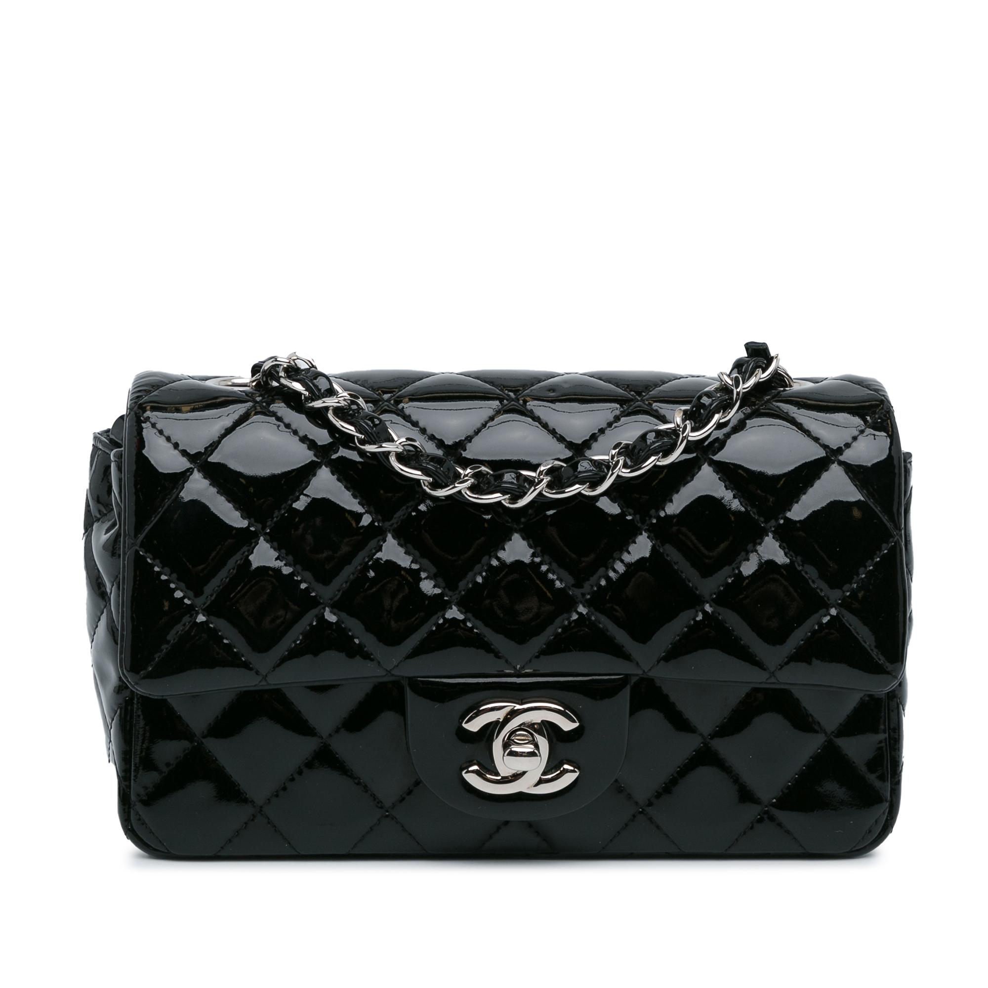 Mini Rectangular Classic Patent Single Flap