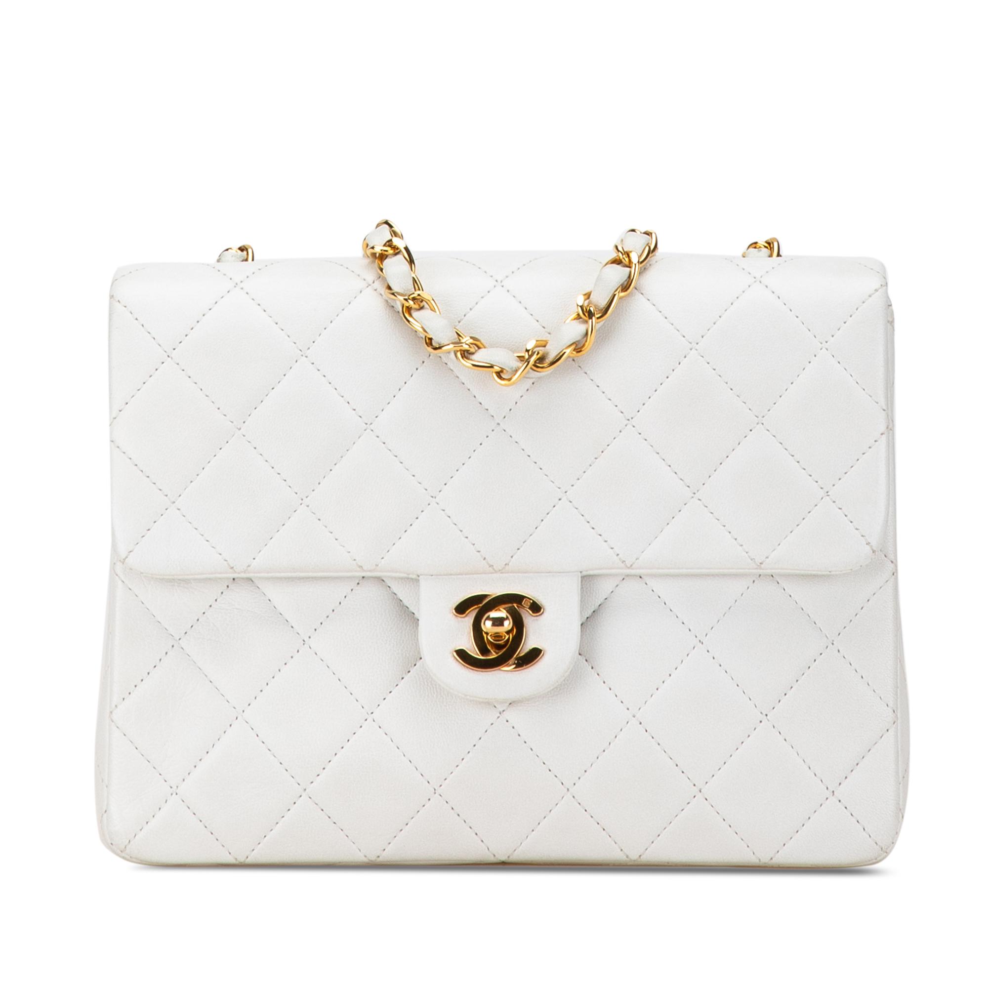 Square Classic Quilted Lambskin Flap