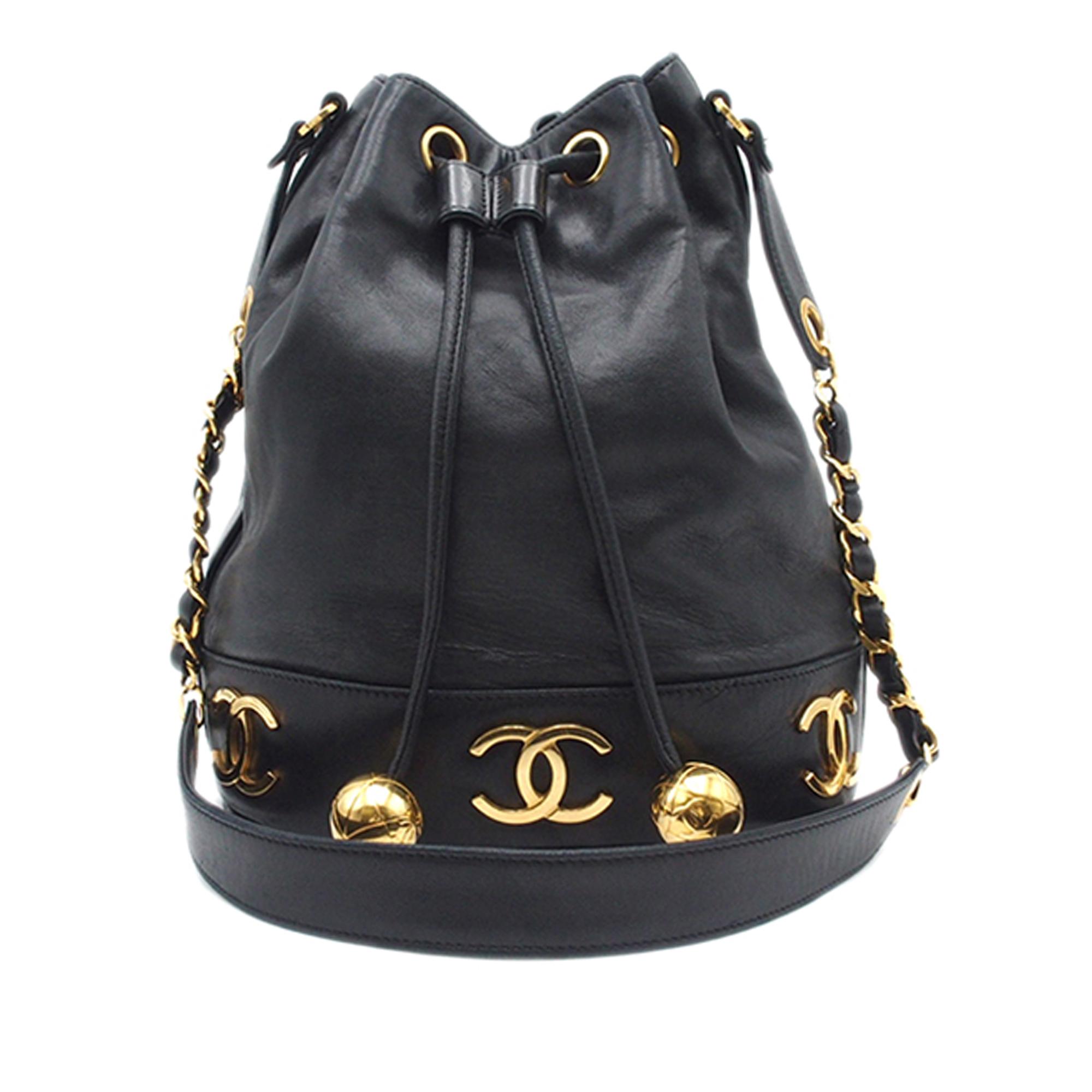 Triple CC Lambskin Bucket Bag