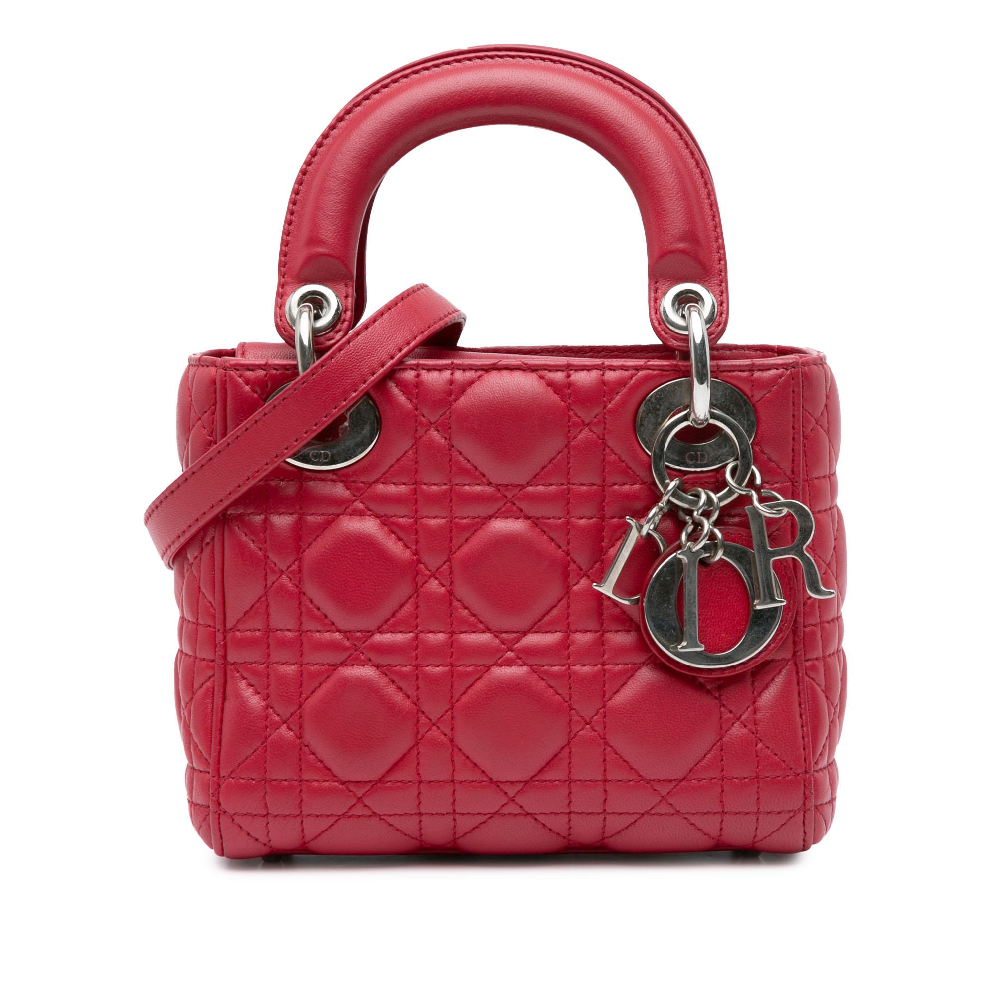 Mini Lambskin Cannage Lady Dior