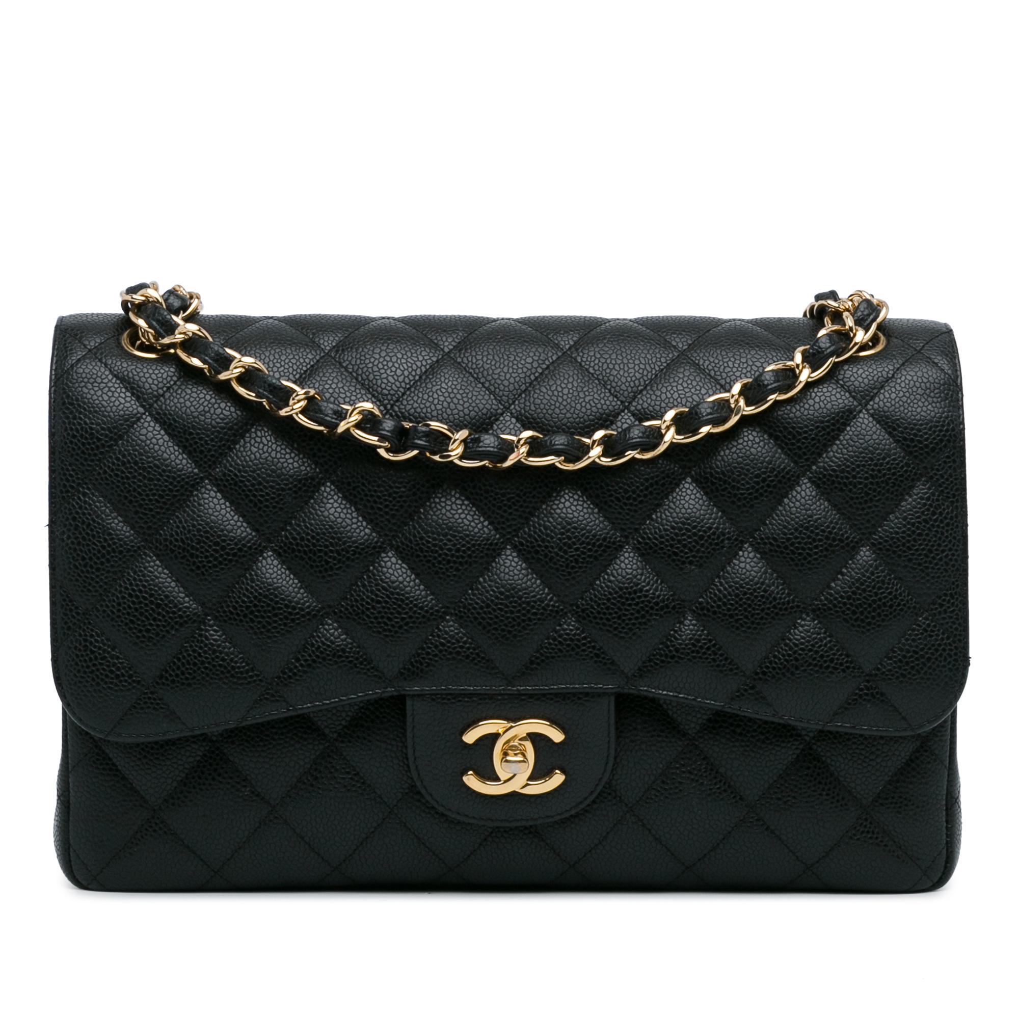 Jumbo Classic Caviar Double Flap