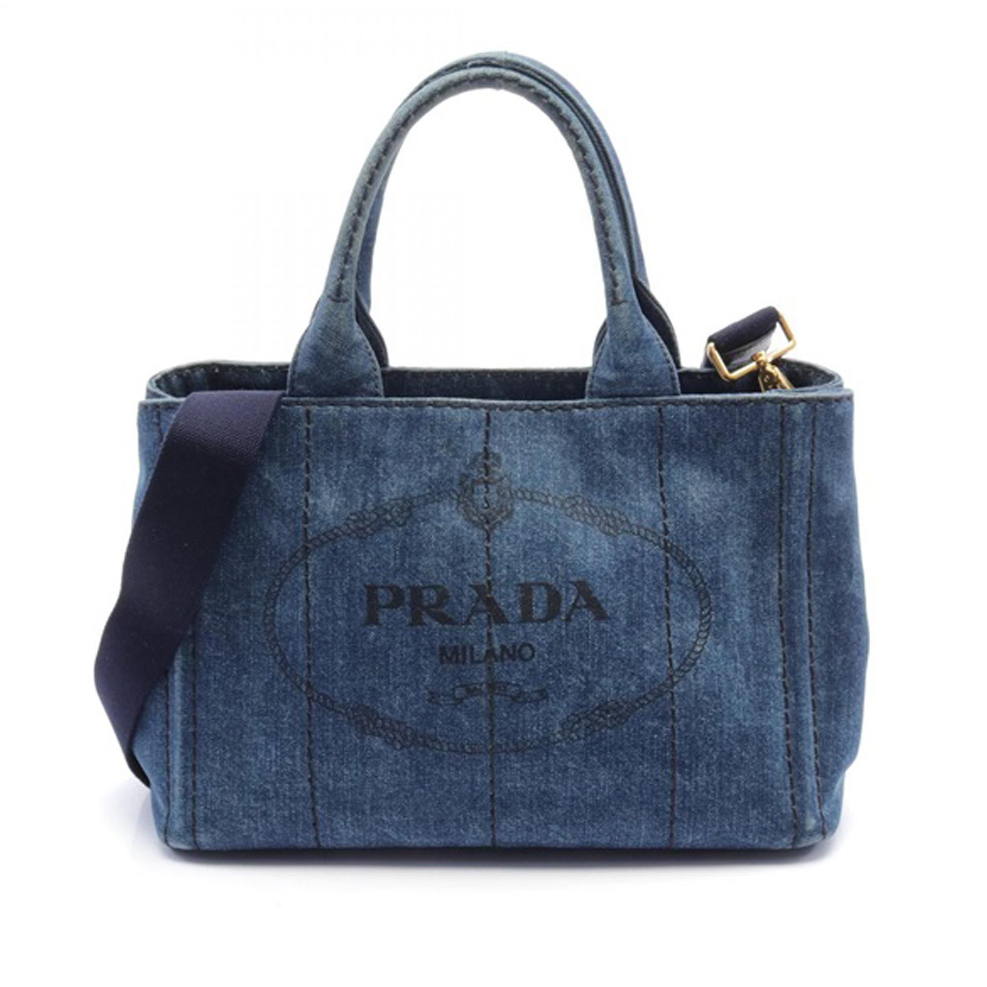 Small Denim Canapa Logo Satchel