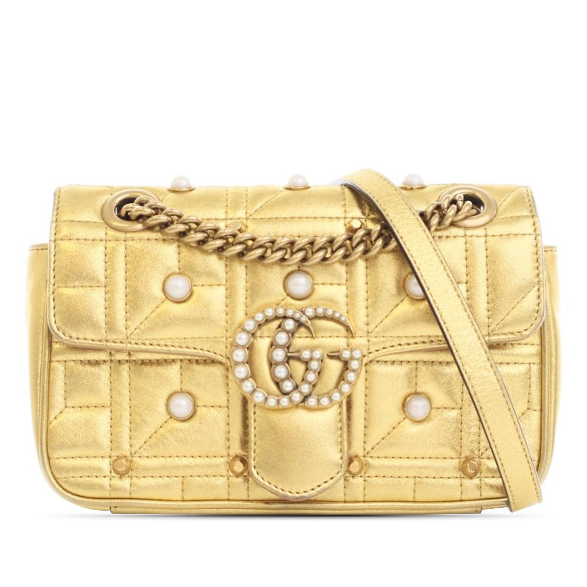 Mini GG Marmont Pearly Matelasse Crossbody