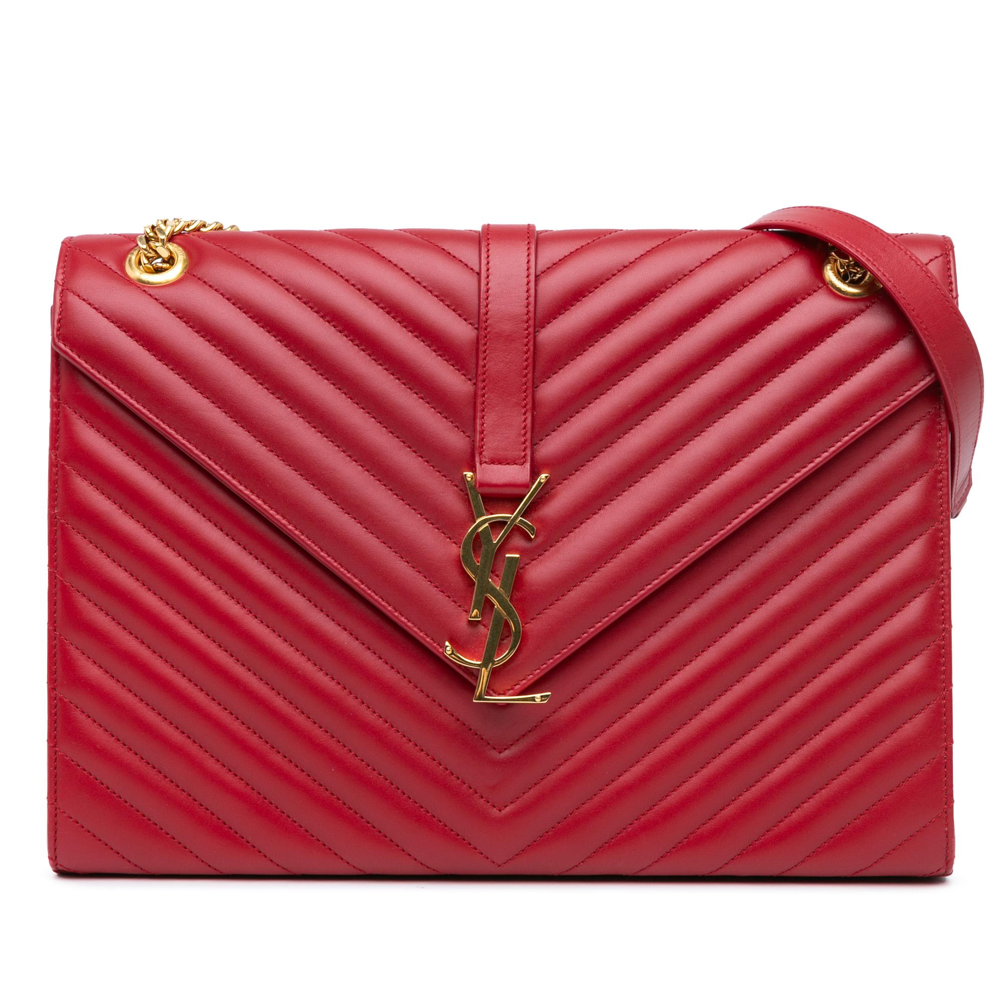 Large Monogram Chevron Envelope Bag