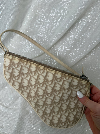 Vintage Dior Floral Mini Saddle Bag