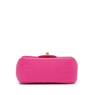 Mini Square Classic Chevron Lambskin Flap