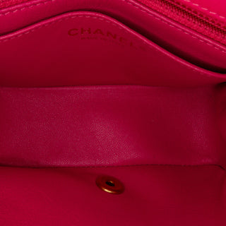 Mini Square Classic Chevron Lambskin Flap