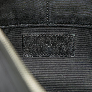 Croc Embossed Leather Clutch