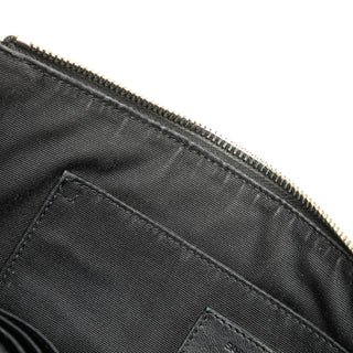 Croc Embossed Leather Clutch