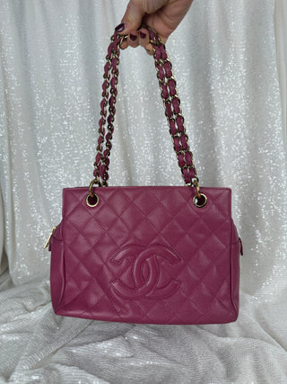 Vintage Chanel Pink Caviar Petit Tote