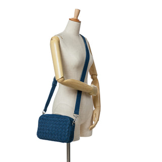 Small Denim Intreccio Camera Bag