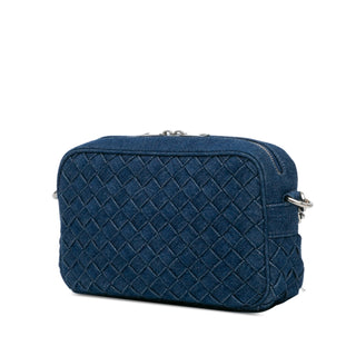 Small Denim Intreccio Camera Bag