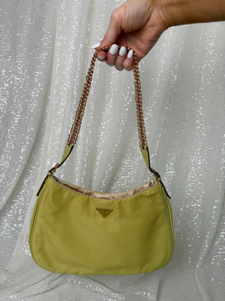 Prada Nylon Chain Shoulder Bag