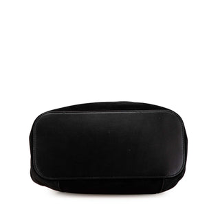 Suede Resin Hoop Handle Handbag