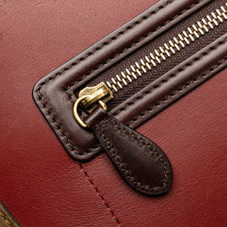Mini Tricolor Leather Luggage Tote