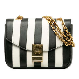 Small C Striped Leather Bag